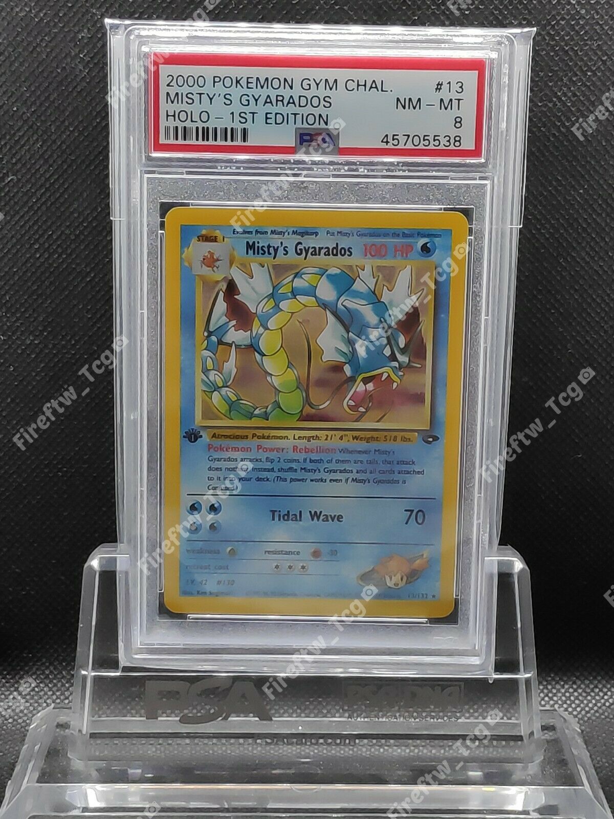 Pokemon Card Gym Challenge 1st Edition PSA 8 MINT Mistys Gyarados Holo 13132