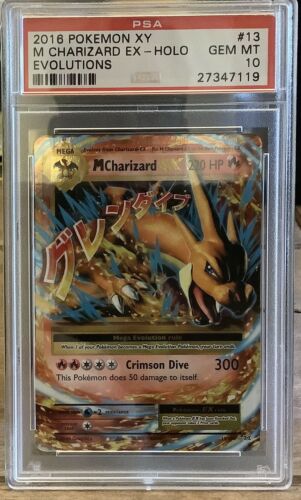 2018 Pokemon XY Evolutions EX Holo M Charizard No13 PSA10