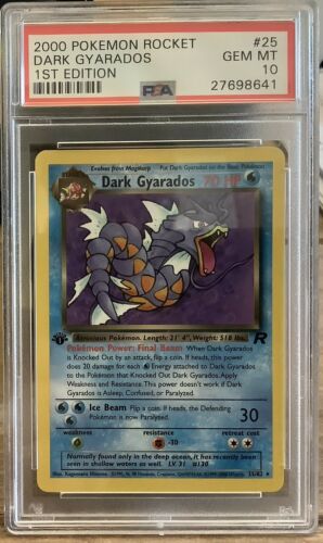 2000 Pokemon Team Rocket  No25 Gyarados 1st edition  PSA10 very Rare