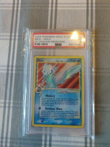 2006 Pokemon Card Gold Star Mew EX Dragon Frontiers 101101 HOLO PSA 8