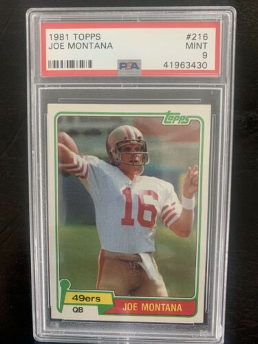 Topps 1981 Joe Montana San Francisco Psa 9 49ers RC 216 Football Card Rookie