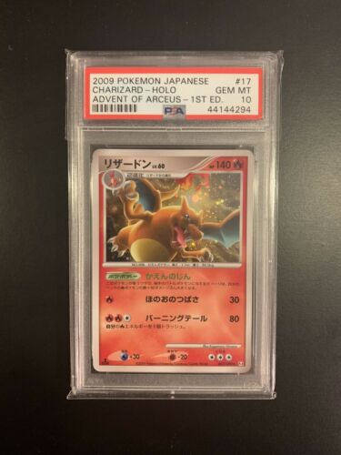 Pokemon Charizard PSA 10 Advent Of Arceus 1st Edition Japanese Holo 017090 Pt4