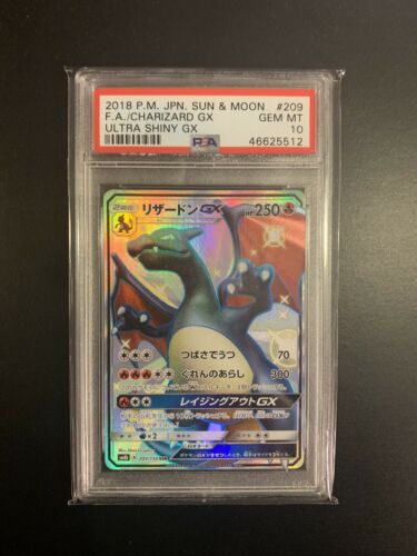 Pokemon Shining Charizard Full Art GX PSA 10 SSR Ultra Shiny GX 209150 SM8b