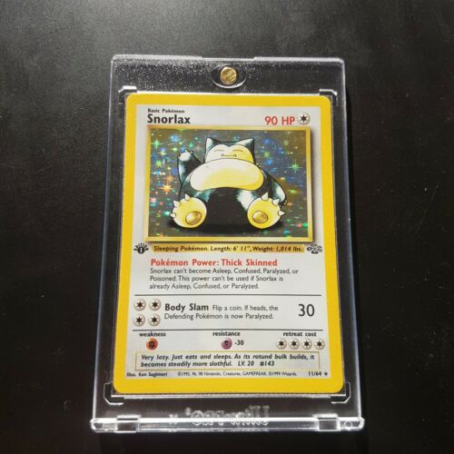 1st Edition Jungle Holo Snorlax Pokemon Card Mint Condition Shiny 