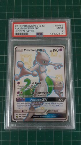 Mewtwo gx sv59sv94 Hidden Fates PSA 9 Pokemon Card