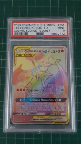 Charizard braixen 251236 Cosmic eclipse PSA 9 Pokemon Card