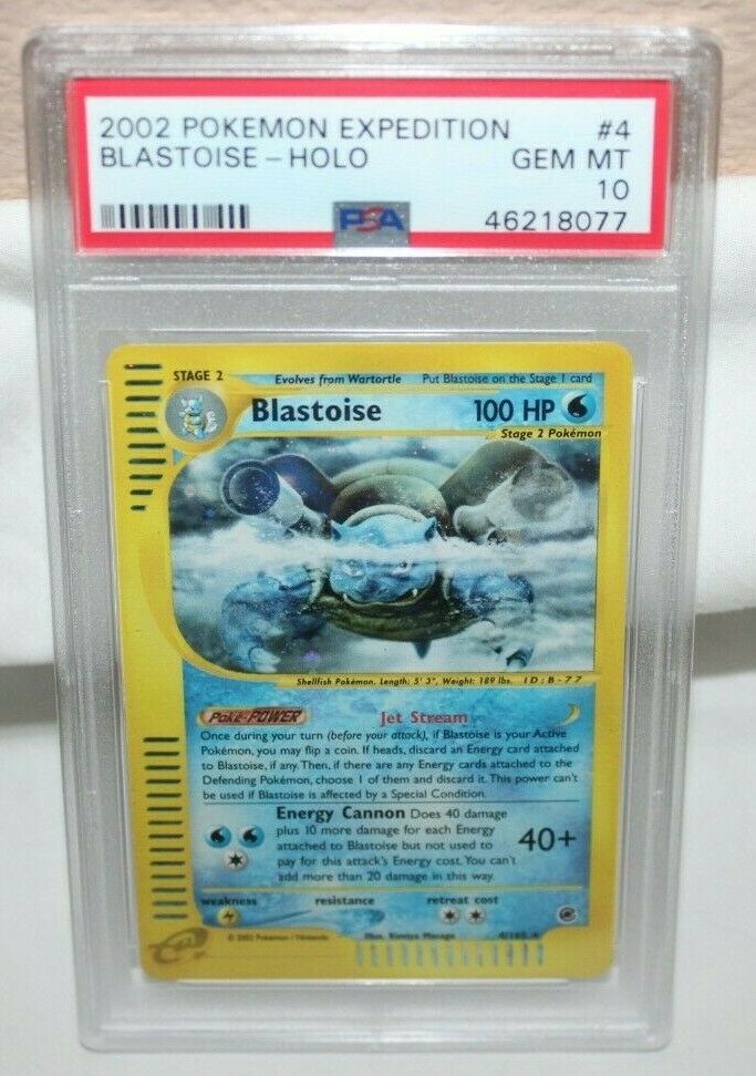 2002 POKEMON EXPEDITION BLASTOISE HOLO PSA 10 GEM MINT 