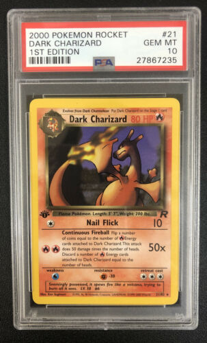 Pokemon Dark Charizard 2182 Team Rocket 1st Edition PSA 10 GEM MINT