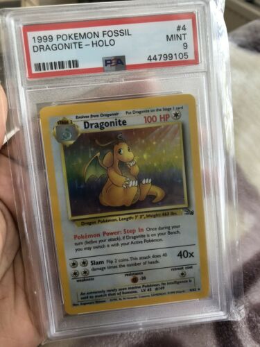 Dragonite Holo PSA 9 Fossil Pokemon Card Mint