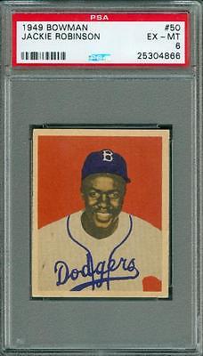 1949 Bowman Jackie Robinson 50 PSA 6 Rookie Great Color and Centering Easy 7