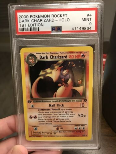 1st Edition Dark Charizard Holo  Pokemon Card PSA 9  WOTC TCG