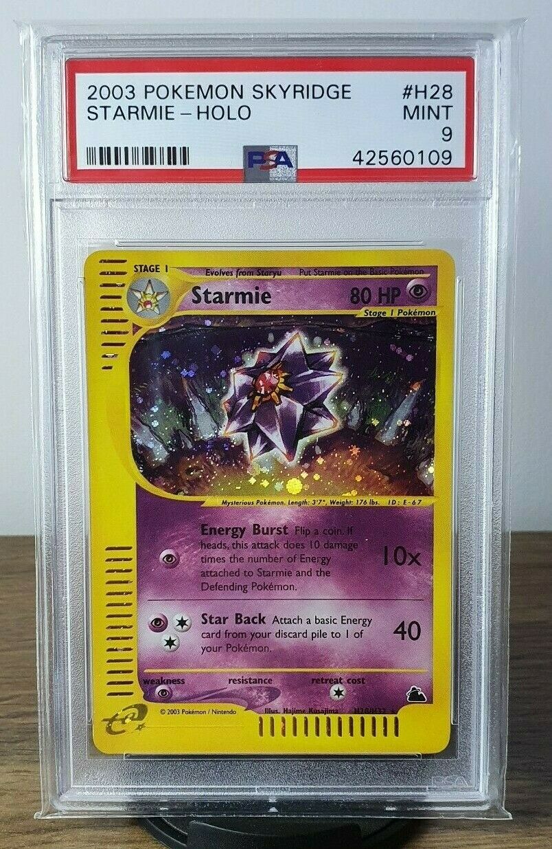 Pokemon Skyridge Holo Starmie PSA 9 Mint Rare Card 