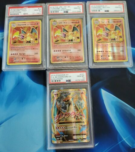 Pokemon XY Evolutions Charizard Holo PSA 10 Gem Mint x4 Psa 10 Evolution Zards