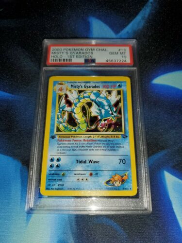 PSA 10 Mistys Gyarados 1st Edition Holo Rare Gym Challenge Pokemon Card 13