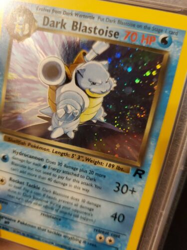 2000 Pokemon Rocket Dark Blastoise Holo PSA 10Pop 43 Double Swirl  Only Kind