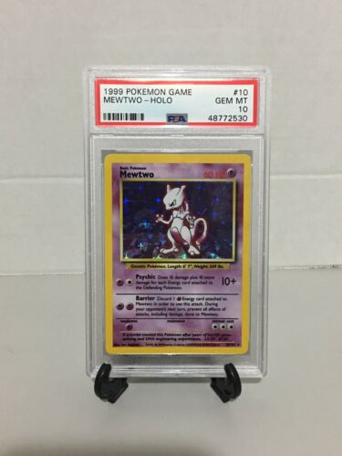 1999 Pokemon Game MEWTWO Holo 10 PSA Gem Mt 10