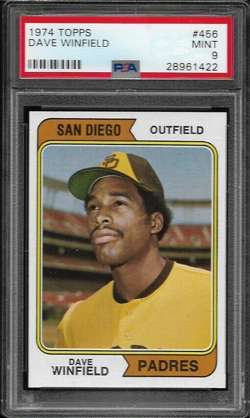 1974 Topps Baseball 456 Dave Winfield Rookie RC PSA 9 MINT  Sharp and Centered