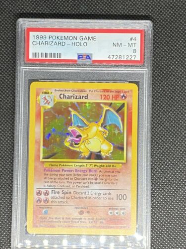 PSA 8 CHARIZARD 1999 Pokemon Base Unlimited 4102 Holo NMMINT