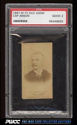 1887 N172 Old Judge Cap Anson CHICAGOES PSA 2 GD PWCC