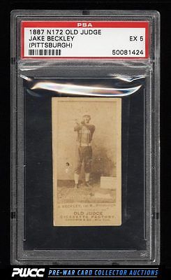 1887 N172 Old Judge Jake Beckley PITTSBURGH PSA 5 EX PWCC