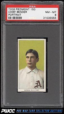 190911 T206 Chief Bender PORTRAIT PSA 8 NMMT PWCC