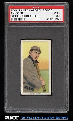 190911 T206 Ty Cobb BAT ON SHOULDER PSA 35 VG PWCC