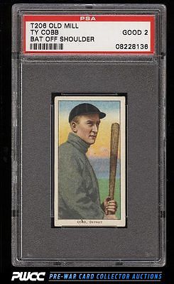 190911 T206 Ty Cobb BAT OFF SHOULDER OLD MILL PSA 2 GD PWCC