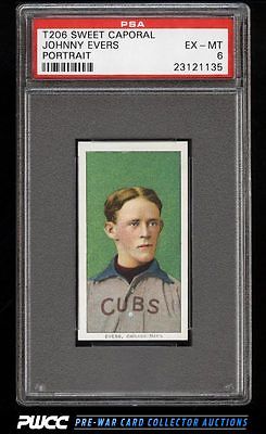 190911 T206 Johnny Evers PORTRAIT PSA 6 EXMT PWCC