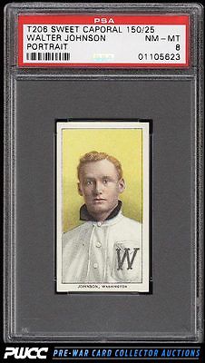 190911 T206 Walter Johnson PORTRAIT PSA 8 NMMT PWCC