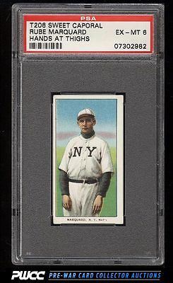 190911 T206 Rube Marquard HANDS AT THIGHS PSA 6 EXMT PWCC