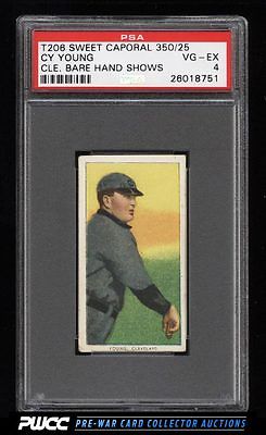 190911 T206 Cy Young CLEVELAND BARE HAND SHOWS PSA 4 VGEX PWCC