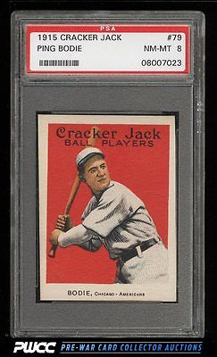 1915 Cracker Jack Ping Bodie 79 PSA 8 NMMT PWCC