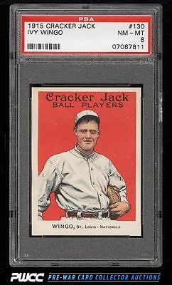 1915 Cracker Jack Ivy Wingo 130 PSA 8 NMMT PWCC