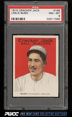 1915 Cracker Jack Leslie Bush 166 PSA 8 NMMT PWCC