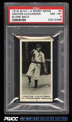 1916 M1014 Sporting News Grover Cleveland Alexander 4 PSA 8 NMMT PWCC