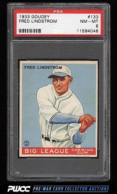 1933 Goudey Fred Lindstrom 133 PSA 8 NMMT PWCC