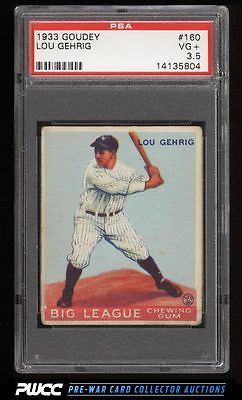 1933 Goudey Lou Gehrig 160 PSA 35 VG PWCC