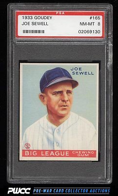 1933 Goudey Joe Sewell 165 PSA 8 NMMT PWCC