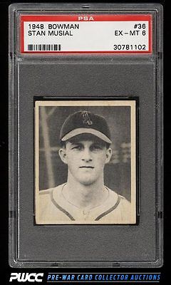 1948 Bowman Stan Musial ROOKIE RC 36 PSA 6 EXMT PWCC