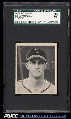 1948 Bowman Stan Musial ROOKIE RC 36 SGC 7586 NRMT PWCC