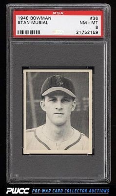 1948 Bowman Stan Musial ROOKIE RC 36 PSA 8 NMMT PWCC