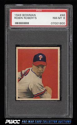 1949 Bowman Robin Roberts ROOKIE RC 46 PSA 8 NMMT PWCC