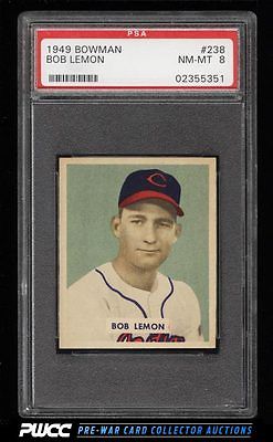 1949 Bowman Bob Lemon ROOKIE RC 238 PSA 8 NMMT PWCC