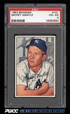 1952 Bowman Mickey Mantle 101 PSA 4 VGEX PWCC