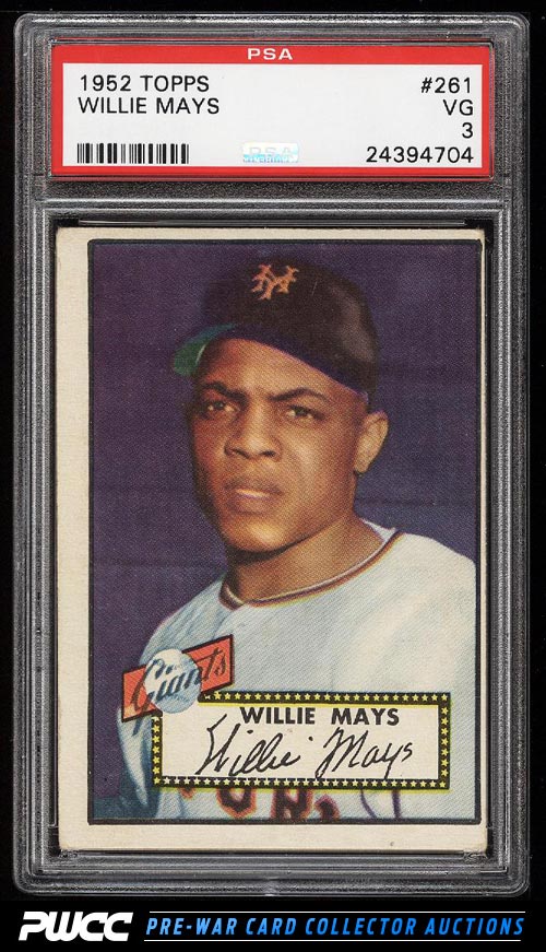 1952 Topps Willie Mays 261 PSA 3 VG PWCC