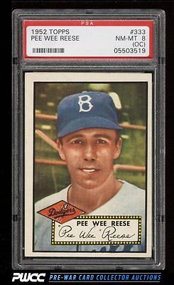 1952 Topps Pee Wee Reese 333 PSA 8oc NMMT PWCC