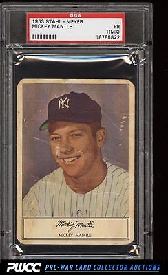 1953 StahlMeyer Franks Mickey Mantle PSA 1mk PR PWCC