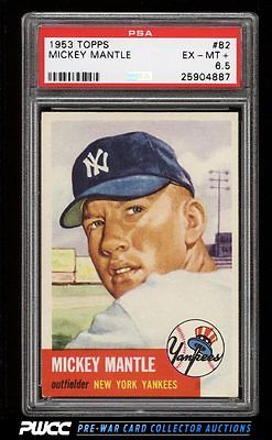 1953 Topps Mickey Mantle SHORT PRINT 82 PSA 65 EXMT PWCC