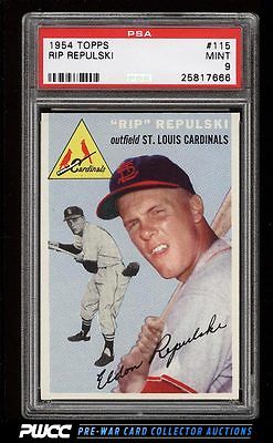 1954 Topps Rip Repulski 115 PSA 9 MINT PWCC