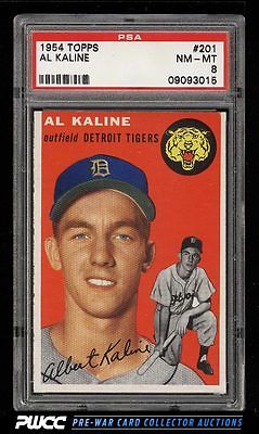 1954 Topps Al Kaline ROOKIE RC 201 PSA 8 NMMT PWCC